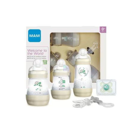 Mam Baby Mam Set Benvenuto Al Mondo Neutro 3 Biberon + 1 Clip + 1 Succhietto