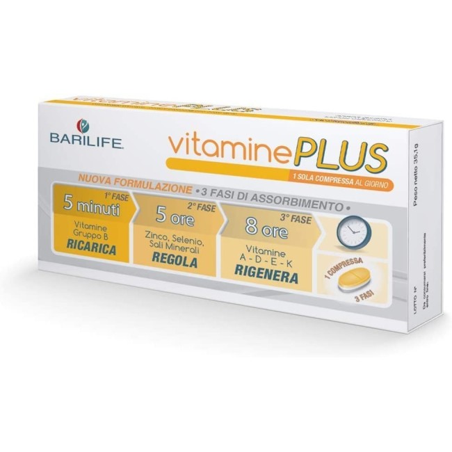 Barilife Vitamine Plus 30 Compresse Trifase Barilife Vitamine Plus 30 Compresse Trifase