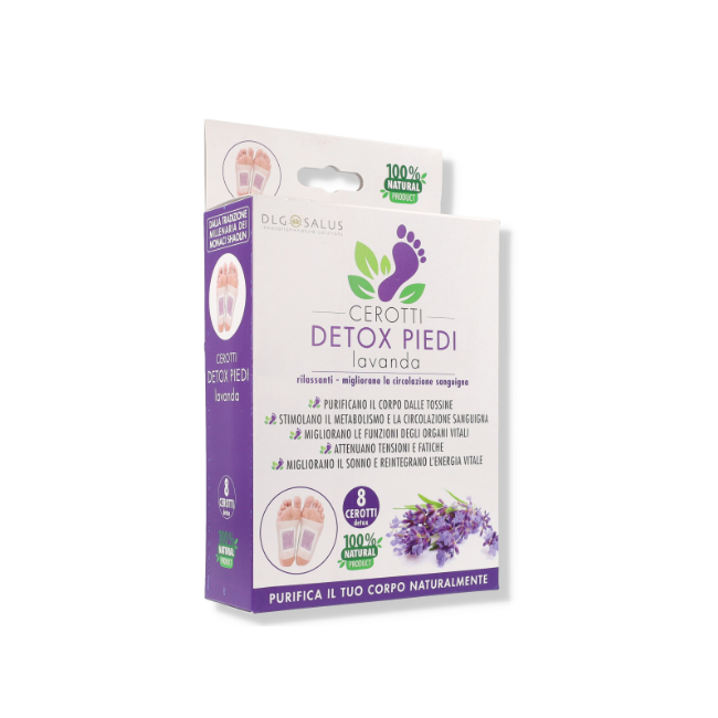 D. L. G. Salus Cerotti Detox Piedi Lavanda 8 Pezzi