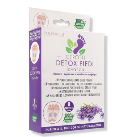 D. L. G. Salus Cerotti Detox Piedi Lavanda 8 Pezzi