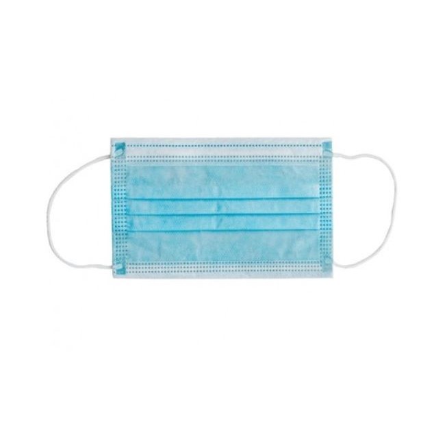 Gima Mascherina Chirurgica Filtrante 98% 3 Veli Tipo Iir Con Elastici Adulti Azzurra 10 Pezzi