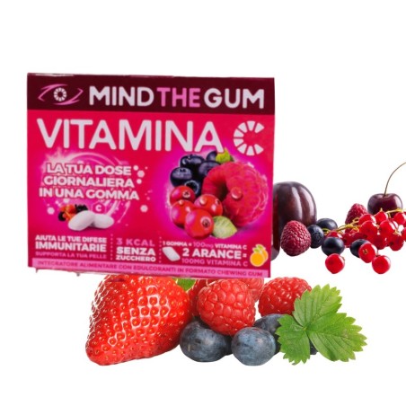 Dante Medical Solutions Mind The Gum Vitamina C Frutti Rossi 18 Gomme Confettate Senza Zucchero