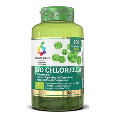 Optima Naturals Colours Of Life Bio Chlorella 200 Compresse Colours Of Life