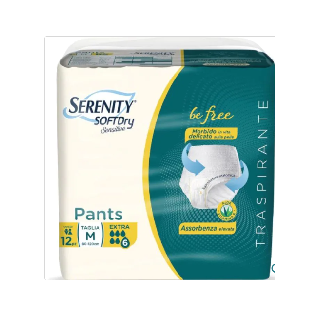Serenity Pants Sd Sensitive Be Free Extra M 12 Pezzi Serenity Pants Sd Sensitive Be Free Extra M 12 Pezzi