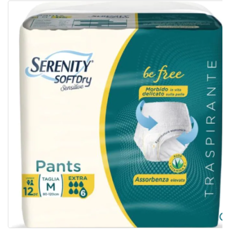 Serenity Pants Sd Sensitive Be Free Extra M 12 Pezzi Serenity Pants Sd Sensitive Be Free Extra M 12 Pezzi