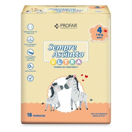 Federfarma. Co Pannolini Profar Sempre Asciutto Ultra Maxi 7/18 Kg 18 Pezzi Federfarma. Co Pannolini Profar Sempre Asciutto Ultra Maxi 7/18 Kg 18 Pezzi