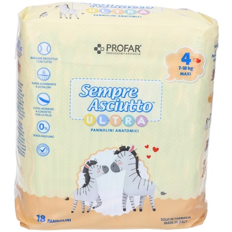Federfarma. Co Pannolini Profar Sempre Asciutto Ultra Maxi 7/18 Kg 18 Pezzi Federfarma. Co Pannolini Profar Sempre Asciutto Ultra Maxi 7/18 Kg 18 Pezzi