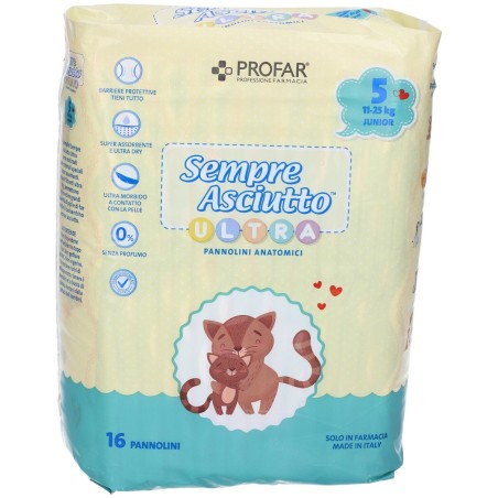 Federfarma. Co Pannolini Profar Sempre Asciutto Ultra Junior 11/25 Kg 16 Pezzi Federfarma. Co Pannolini Profar Sempre Asciutto Ultra Junior 11/25 Kg 16 Pezzi