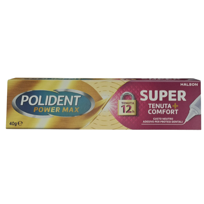 Haleon Crema Adesiva Protesi Dentali Polident Power Max Super Tenuta+comfort 40 G
