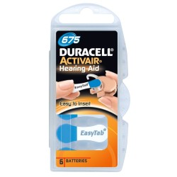 Duracell Easy Tab 675 Blu Batteria Per Apparecchio Acustico 6 Pezzi