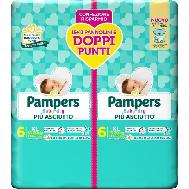 Fater Pampers Baby Dry Pannolino Duo Downcount Xl 26 Pezzi Fater Pampers Baby Dry Pannolino Duo Downcount Xl 26 Pezzi