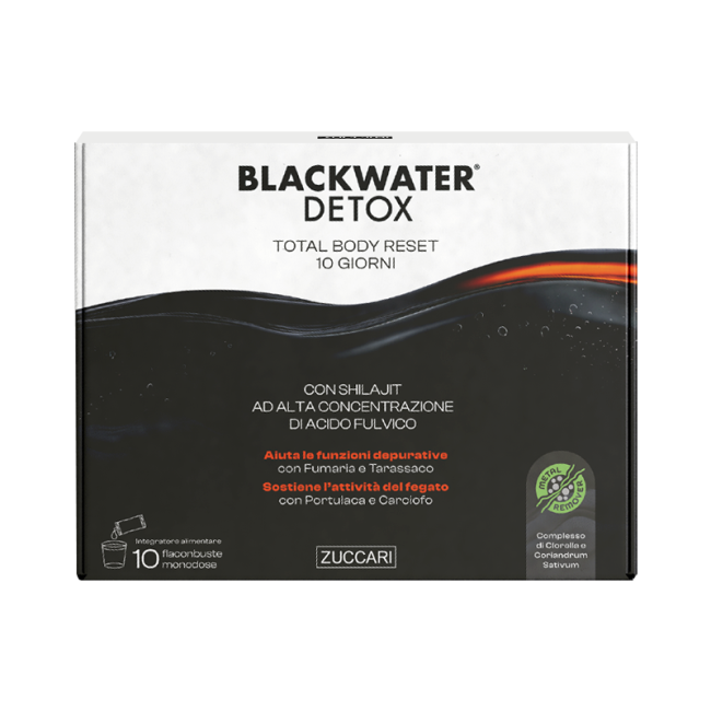 Zuccari Black Water Detox 10 Buste Da 20 Ml Zuccari Black Water Detox 10 Buste Da 20 Ml