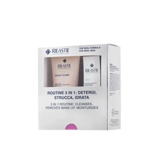 Ist. Ganassini Rilastil Cofanetto Natale 3 In 1 1 Rilastil Daily Care Olio Latte Detergente 200 Ml + 1 Rilastil Aqua Maschera Vi