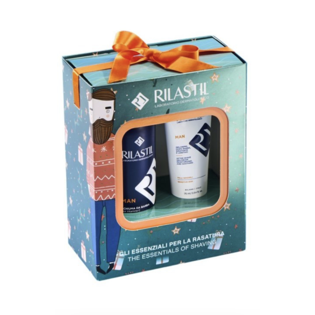 Ist. Ganassini Rilastil Cofanetto Man 1 Rilastil Man Gel Dopobarba 75 Ml + 1 Rilastil Man Gelcrema Contorno Occhi 15 Ml