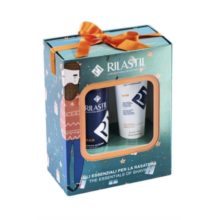 Ist. Ganassini Rilastil Cofanetto Man 1 Rilastil Man Gel Dopobarba 75 Ml + 1 Rilastil Man Gelcrema Contorno Occhi 15 Ml
