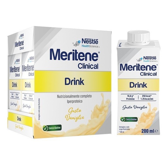Nestlè Meritene Clinical Drink Vaniglia 4 Bottiglie Da 200 Ml