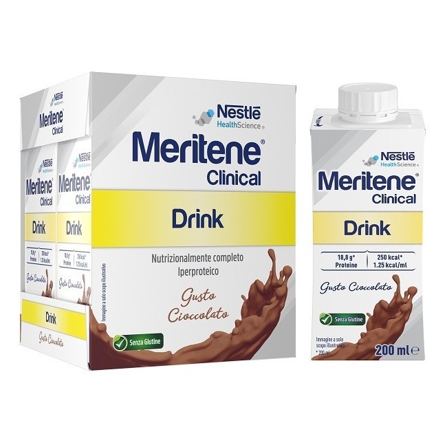 Nestlè Meritene Clinical Drink Cioccolato 4 Bottiglie Da 200 Ml