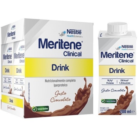 Nestlè Meritene Clinical Drink Cioccolato 4 Bottiglie Da 200 Ml