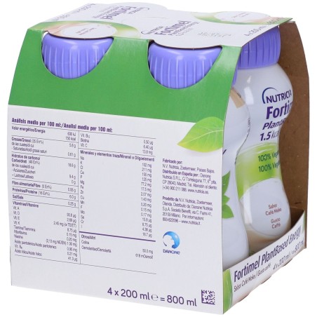 Danone Fortimel Plant Based Caffe' 4 Bottiglie Da 200 Ml