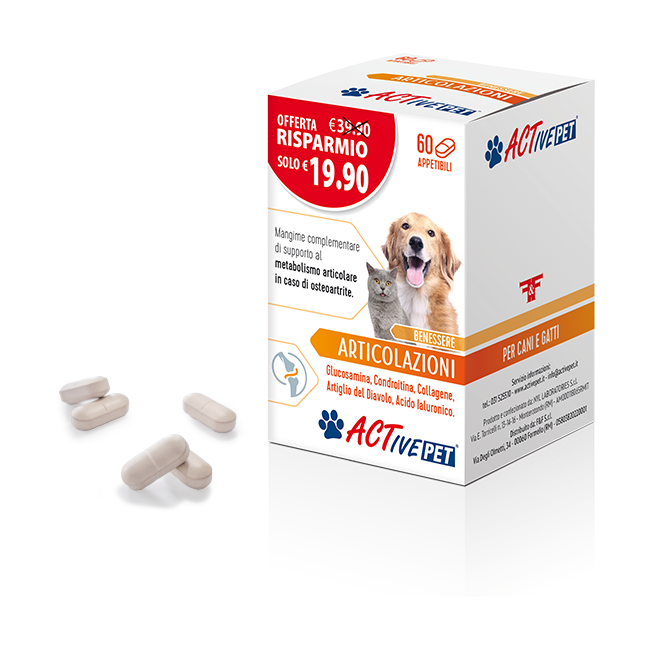F&f Active Pet Benessere Articolazioni 60 Compresse Appetibili