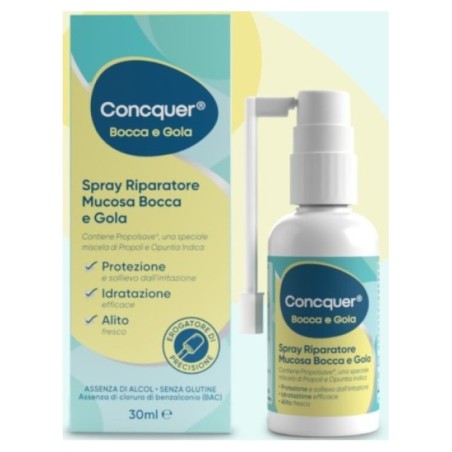 Accord Healthcare Concquer Bocca E Gola Spray Riparatore Mucosa 30 Ml Accord Healthcare Concquer Bocca E Gola Spray Riparatore Mucosa 30 Ml