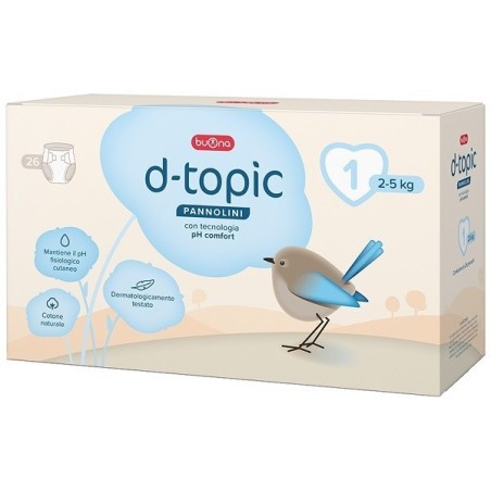 Buona D-topic Pannolini Taglia 1 26 Pezzi Buona D-topic Pannolini Taglia 1 26 Pezzi