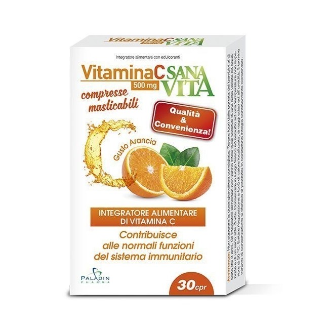 Paladin Pharma Sanavita Vitamina C Masticabile 30 Compresse