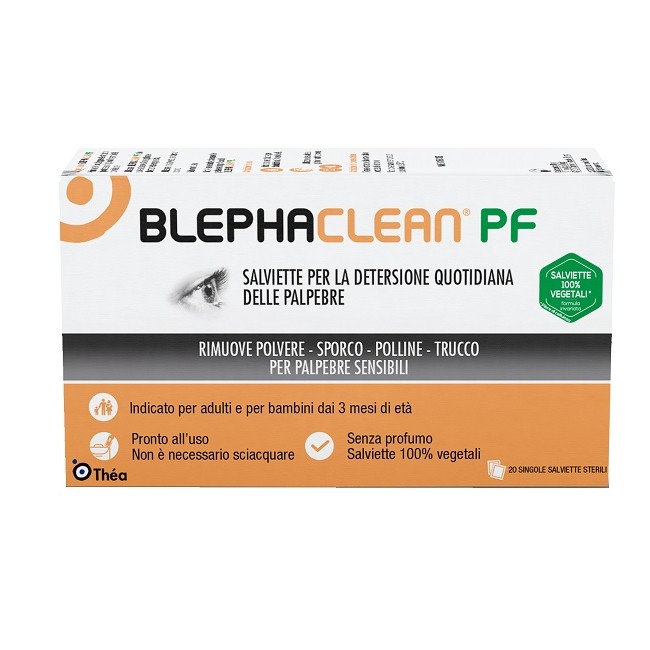 Théa Farma Blephaclean Pf Salviette Detersione Quotidiana Palpebre 20 Pezzi Senza Profumo Théa Farma Blephaclean Pf Salviette Detersione Quotidiana Palpebre 20 Pezzi Senza Profumo