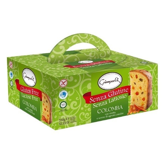 Giampaoli Industria Dolciaria Meglio Senza Colomba Senza Lattosio Con Uvetta E Scorze Di Agrumi Candite 350 G