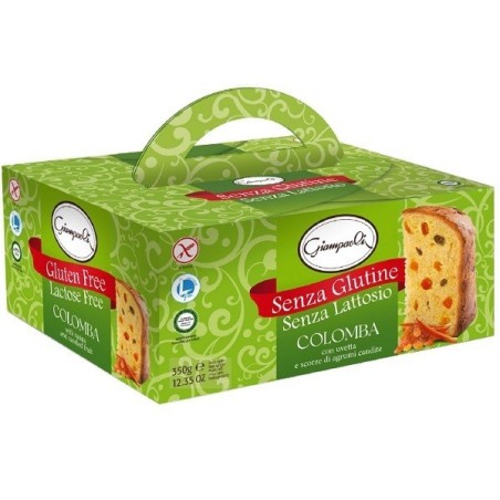 Giampaoli Industria Dolciaria Meglio Senza Colomba Senza Lattosio Con Uvetta E Scorze Di Agrumi Candite 350 G