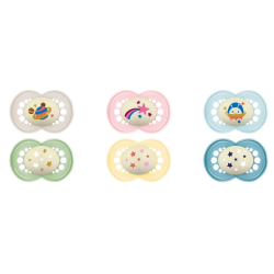 Mam Baby Mam Succhietto Original Night 6+ Mesi Silicone 2 Pezzi