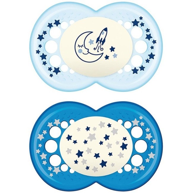 Mam Baby Mam Succhietto Original Night 6+ Mesi Silicone 2 Pezzi Mam Baby Mam Succhietto Original Night 6+ Mesi Silicone 2 Pezzi