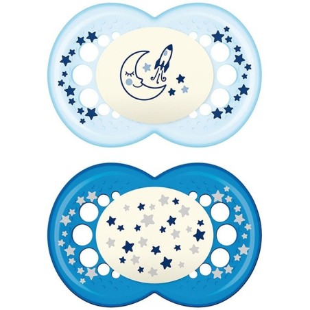 Mam Baby Mam Succhietto Original Night 6+ Mesi Silicone 2 Pezzi Mam Baby Mam Succhietto Original Night 6+ Mesi Silicone 2 Pezzi