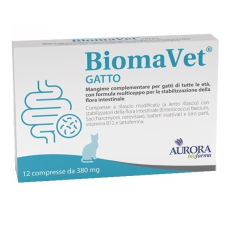 Aurora Biofarma Biomavet Gatto 380mg 12 Compresse Aurora Biofarma Biomavet Gatto 380mg 12 Compresse