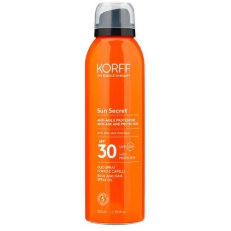 KORFF SUN SECRET OLIO SPRAY CORPO CAPELLI SPF30 100 ML KORFF SUN SECRET OLIO SPRAY CORPO CAPELLI SPF30 100 ML