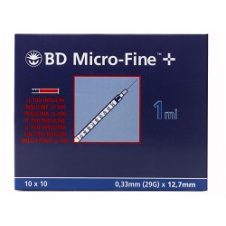 Corman Siringa Per Insulina Becton Dickinson 1 Ml 100 Ui Ago 29 Gauge 30 Pezzi