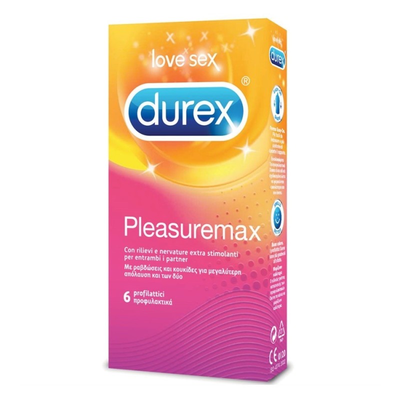 Reckitt Benckiser H. Profilattico Durex Pleasuremax Easyon 6 Pezzi Reckitt Benckiser H. Profilattico Durex Pleasuremax Easyon 6 Pezzi