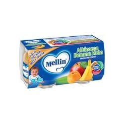 Danone Nutricia Soc. Ben. Mellin Omogeneizzato Albicocca Banana Mela 100 G 2 Pezzi