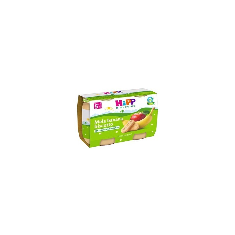 Hipp Italia Hipp Bio Omogeneizzato Mela Banana Biscotto 2x125 G Hipp Italia Hipp Bio Omogeneizzato Mela Banana Biscotto 2x125 G