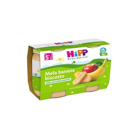 Hipp Italia Hipp Bio Omogeneizzato Mela Banana Biscotto 2x125 G Hipp Italia Hipp Bio Omogeneizzato Mela Banana Biscotto 2x125 G