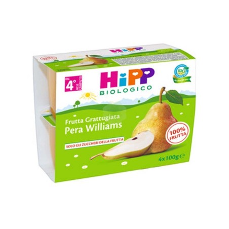 Hipp Italia Hipp Bio Hipp Bio Frutta Grattuggiata Pera Williams 4x100 G Hipp Italia Hipp Bio Hipp Bio Frutta Grattuggiata Pera Williams 4x100 G