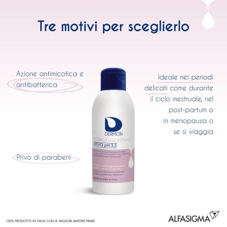 Alfasigma Dermon Intimo Attivo Ph 3,5 250 Ml
