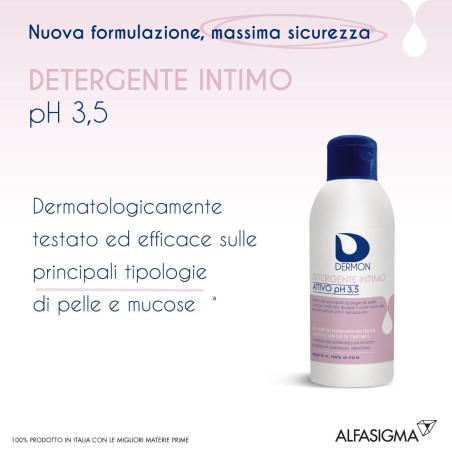 Alfasigma Dermon Intimo Attivo Ph 3,5 250 Ml