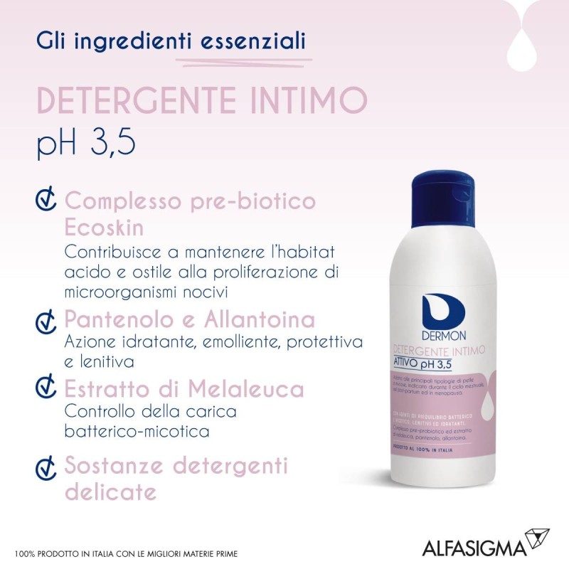 Alfasigma Dermon Intimo Attivo Ph 3,5 250 Ml