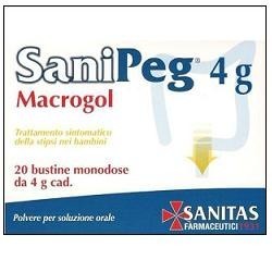 Sanitas Lab. Chimico Farm. Sanipeg Macrogol Polvere Per Soluzione Orale 20 Buste Da 10 G