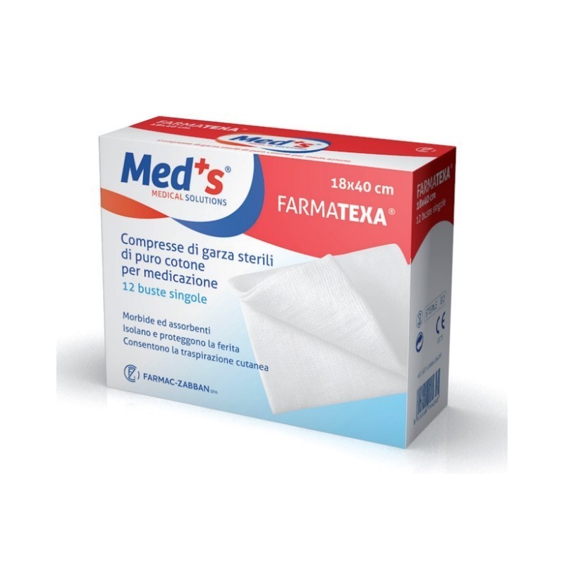 Farmac-zabban Garza Compressa Meds Farmatexa 12/8 18x40cm 12 Pezzi Farmac-zabban Garza Compressa Meds Farmatexa 12/8 18x40cm 12 Pezzi