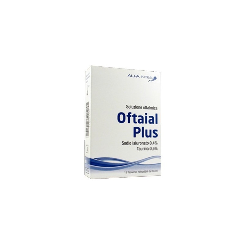 Alfa Intes Soluzione Oftalmica Oftaial Plus Acido Ialuronico 0,4% E Taurina 15 Flaconcini Richiudibili Da 0,6 Ml Alfa Intes Soluzione Oftalmica Oftaial Plus Acido Ialuronico 0,4% E Taurina 15 Flaconcini Richiudibili Da 0,6 Ml