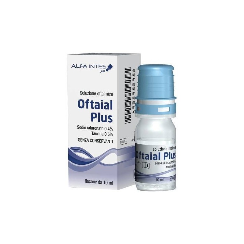 Alfa Intes Soluzione Oftalmica Oftaial Plus Acido Ialuronico 0,4% E Taurina 10ml Alfa Intes Soluzione Oftalmica Oftaial Plus Acido Ialuronico 0,4% E Taurina 10ml