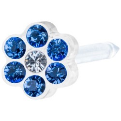 Blomdahl Foralobo Mp Daisy 5mm Sapphire/crystal