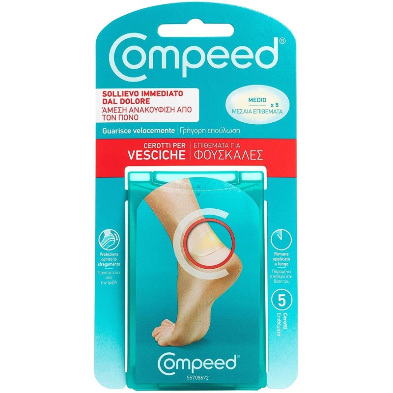 Perrigo Italia Compeed Cerotti Per Vesciche Medio 5 Pezzi Perrigo Italia Compeed Cerotti Per Vesciche Medio 5 Pezzi
